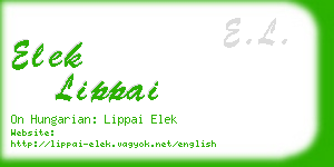 elek lippai business card